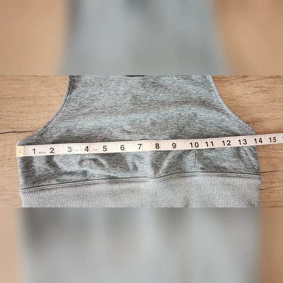 Alo Yoga Longline Racerback Sports Bra Heathered Teal Medium - Picture 4 of 5